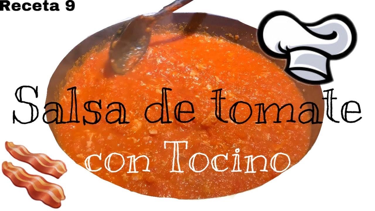 Salsa de tomate con tocino