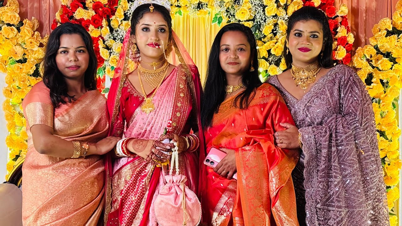 Finally she is married now ❤️ puro din ta ki ki krlam 🫠#biyerdin#wedding#marriedlife #bengalibiye