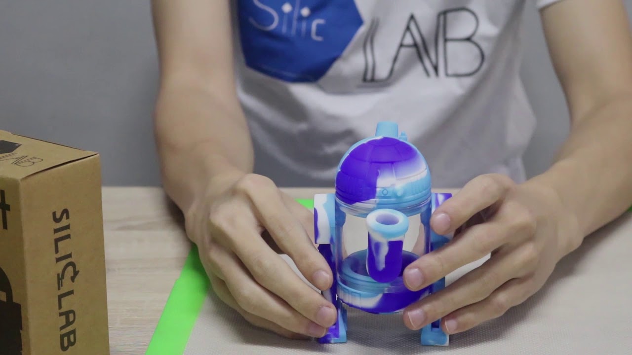 SILICLAB Robot Bubbler Silicone Water Pipe Smoking Bong