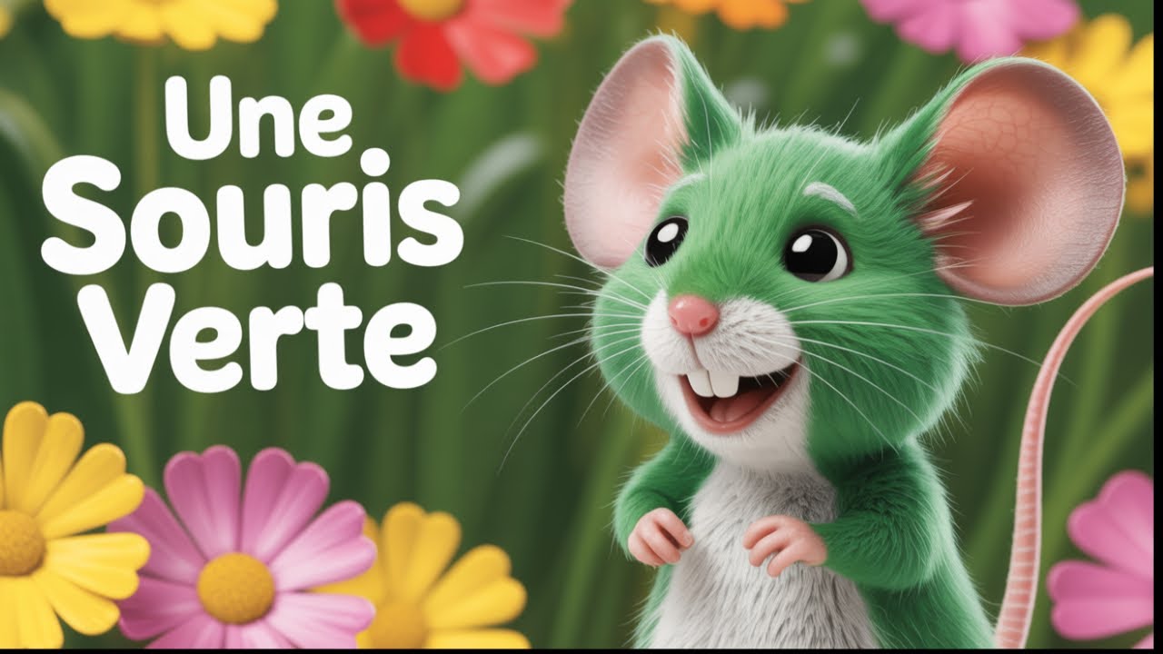 Une souris verte | Chanson éducative et histoires pour les enfants