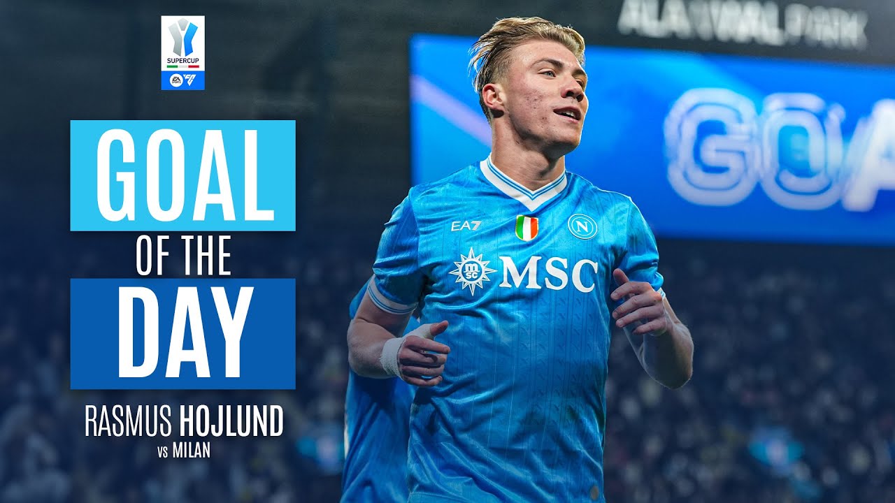 GOAL OF THE DAY | H&oslash;jlund&rsquo;s Goal in Slow Motion | Napoli-Milan | EA SPORTS FC Supercup 2025/26