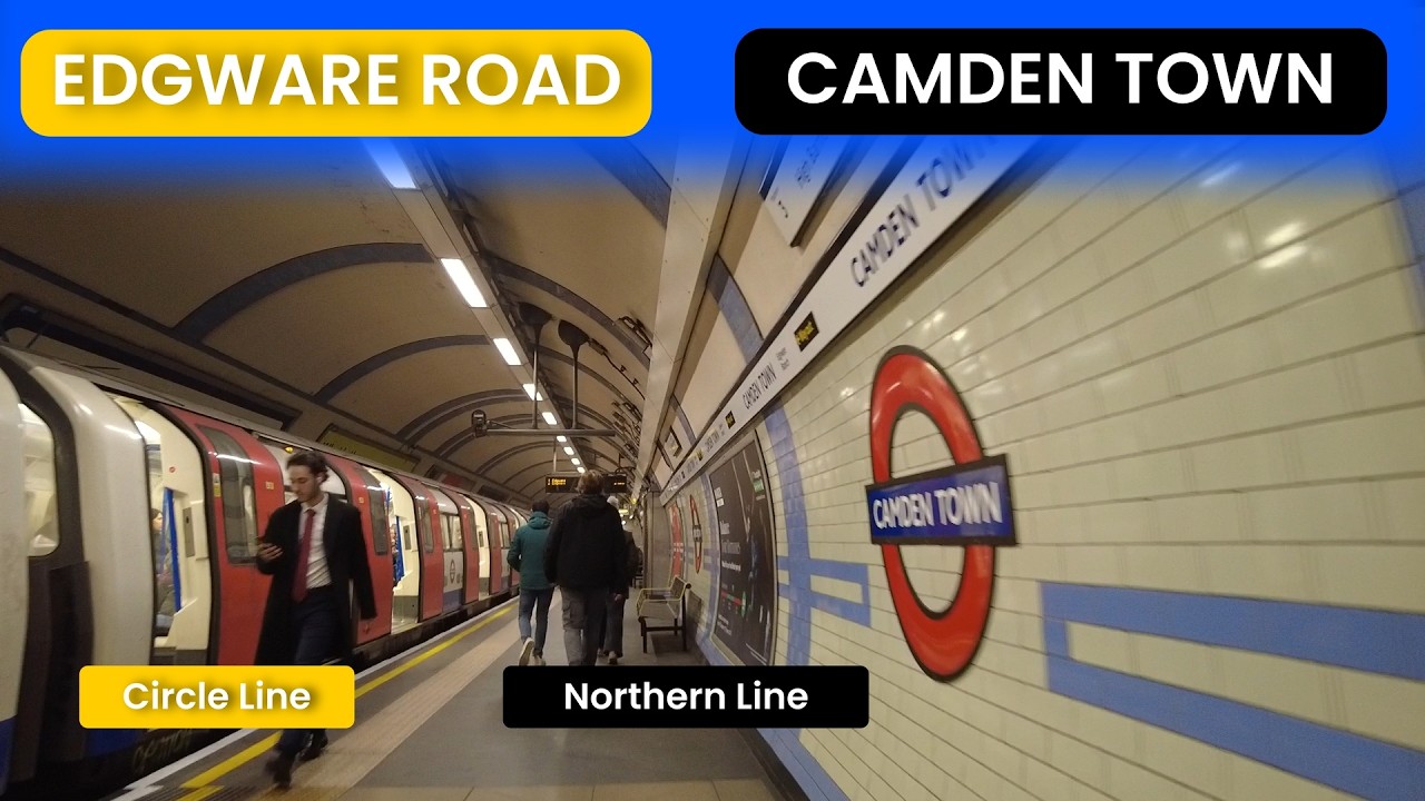 First Person Journey: Edgeware Road to Camden Town via King's Cross | circle and Northern line