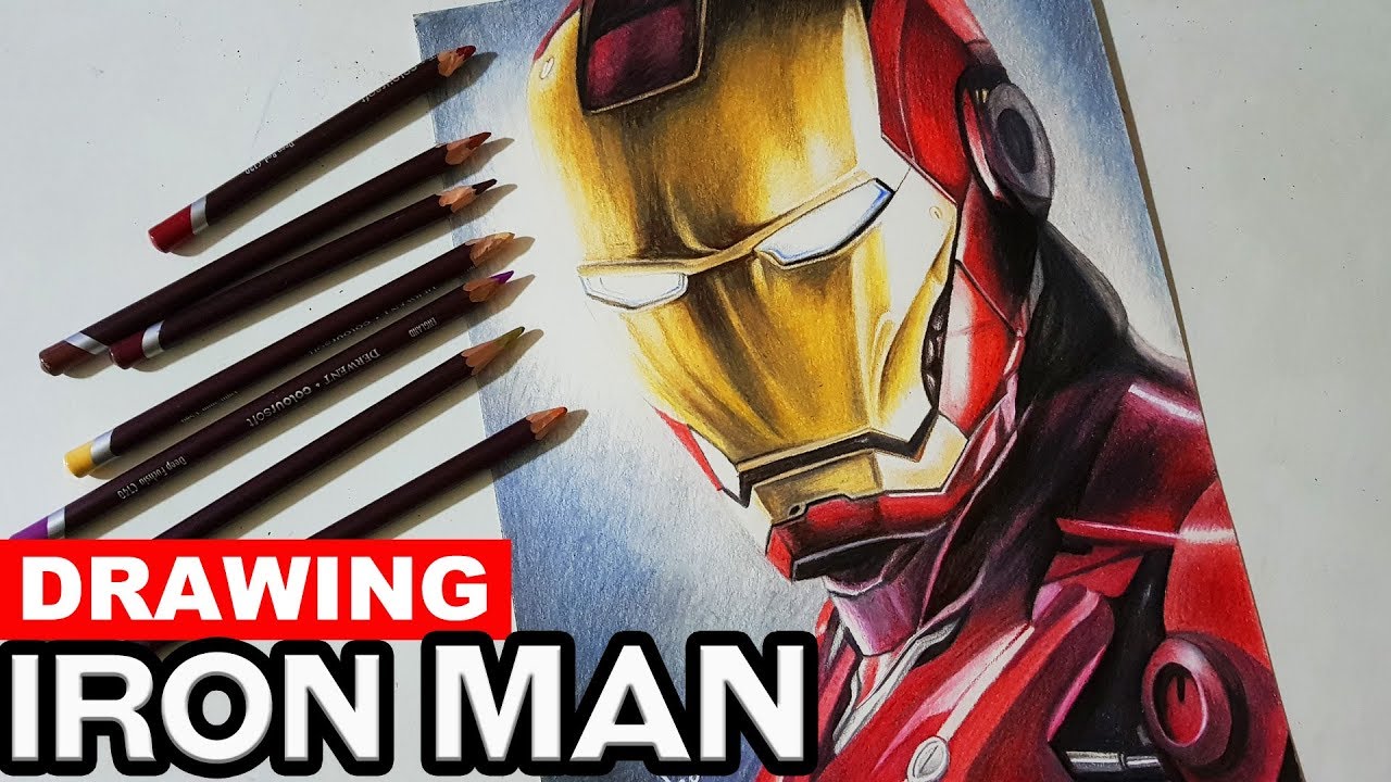 Drawing Iron Man • Color Pencil Timelapse Speed Drawing • Marvel Avengers Fan Art