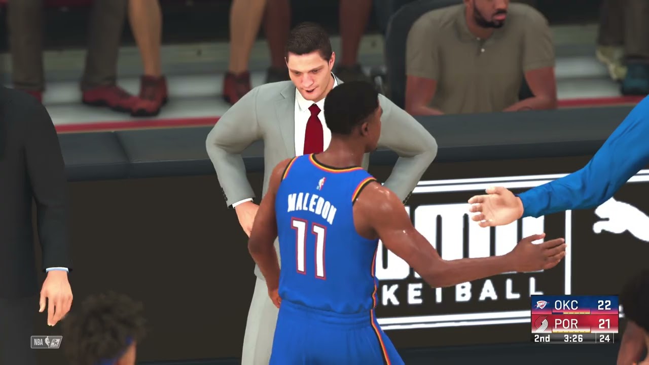 NBA 2K22 Oklahoma City Thunder vs Portland Trailblazers 2021-22 season