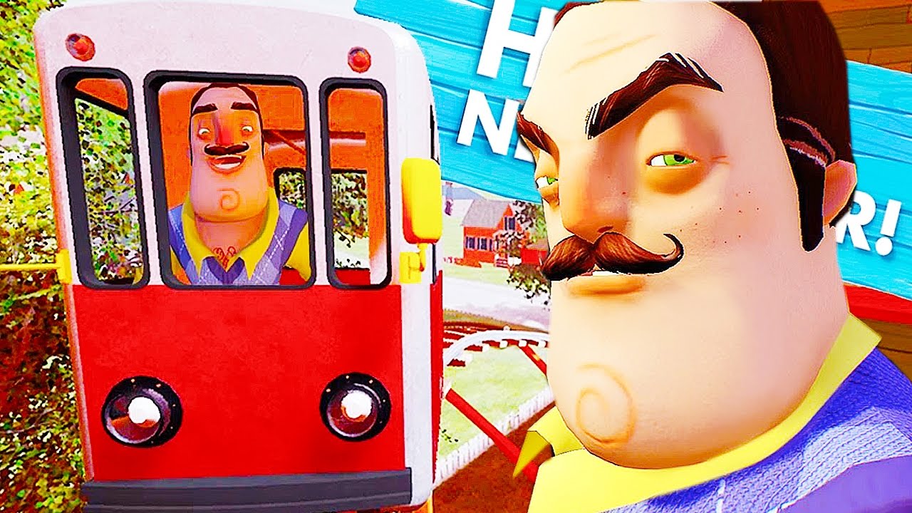 СОСЕД И ЕГО ВАГОНЕТКА!! УГАРНЫЕ ПОКАТУШКИ!! ПРИВЕТ СОСЕД АЛЬФА 4! - Hello Neighbor Alpha 4