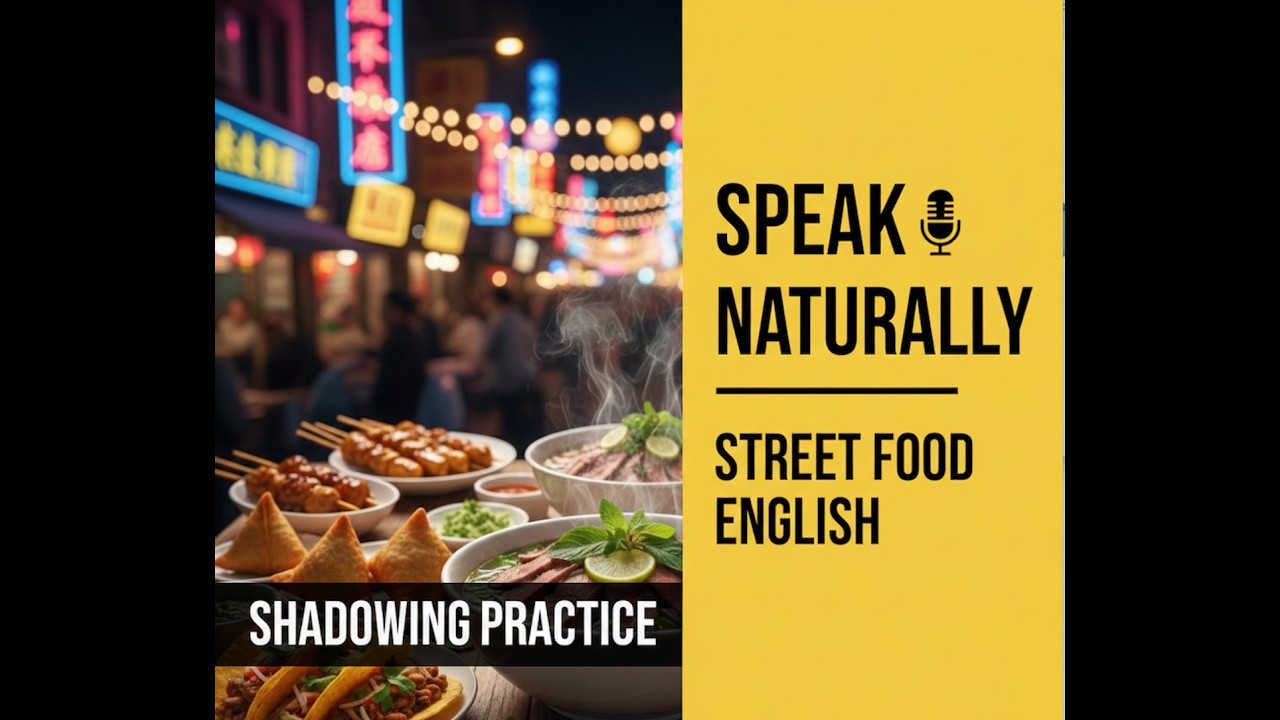 English Shadowing Practice | A1 Street Food | Natural Pronunciation & Improved Speaking Skills