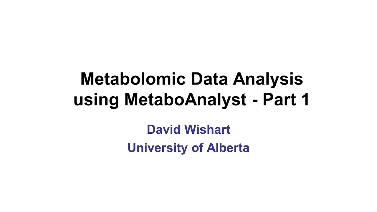 Lecture 12: Using MetaboAnalyst Part 1