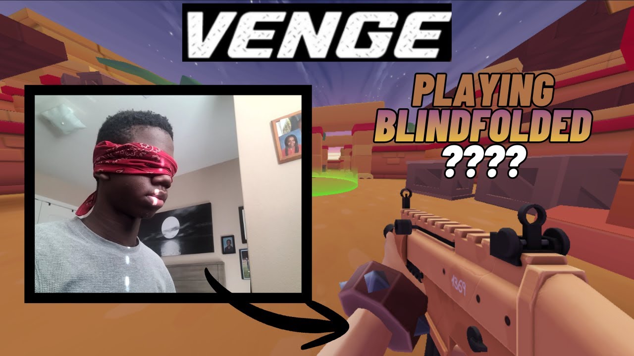 Can I win a Match Blind Folded??? | Venge.io