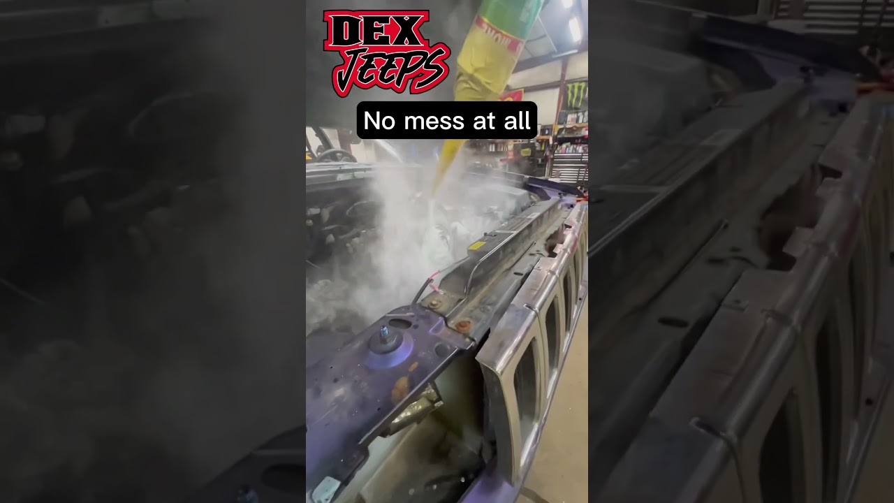Easy clean squeaky belt hack. #jeep #jeepzj #belt #beltsqueak #squeaky #trick