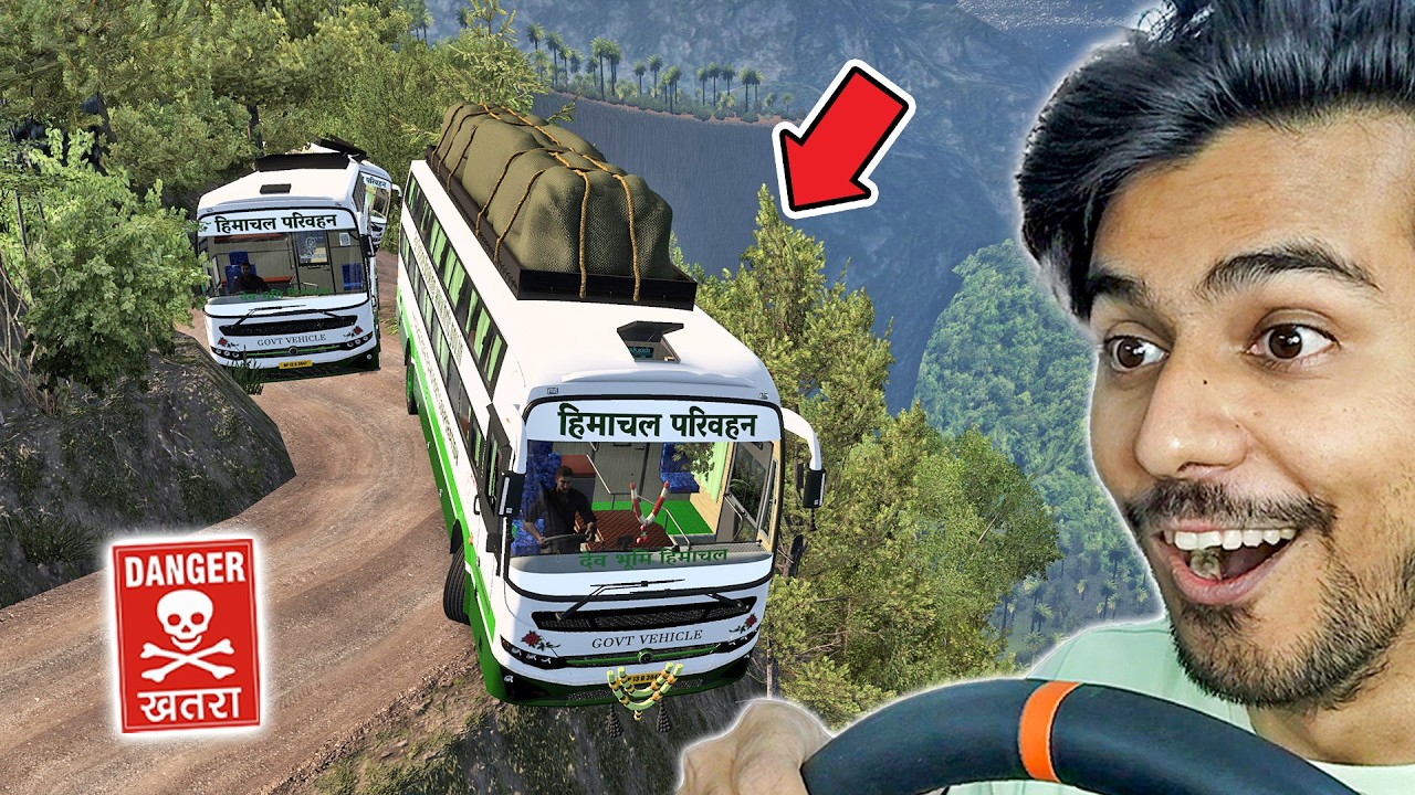 HRTC BUS on EXTREME DANGEROUS ROAD in Euro Truck Simulator 2