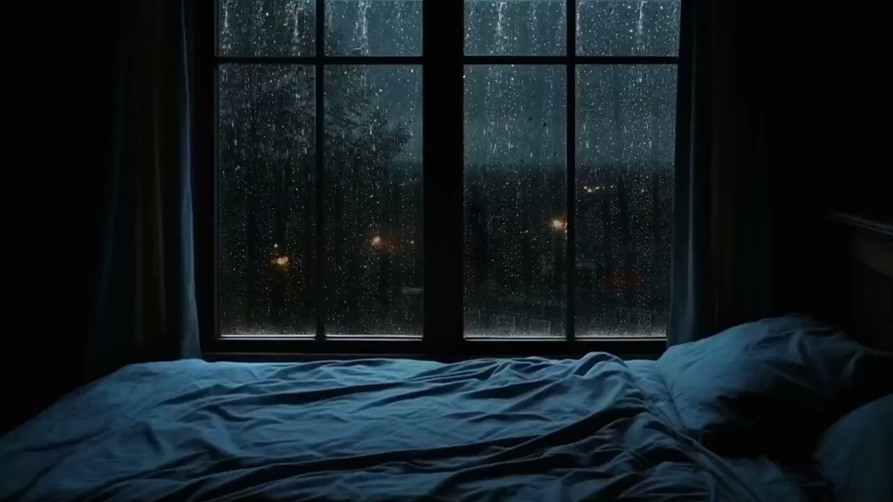 🌧️ Night Rain at the Window 🌙 Insomnia Relief
