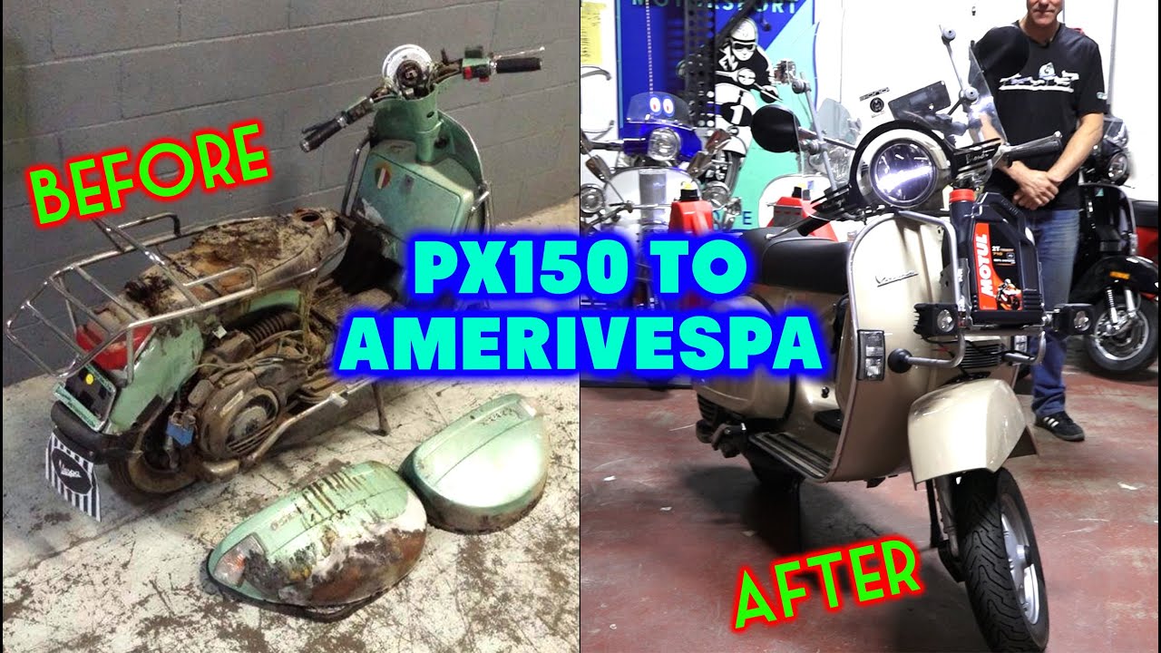 Amerivespa Bound: Kevin's Custom Vespa PX150 Touring Scooter