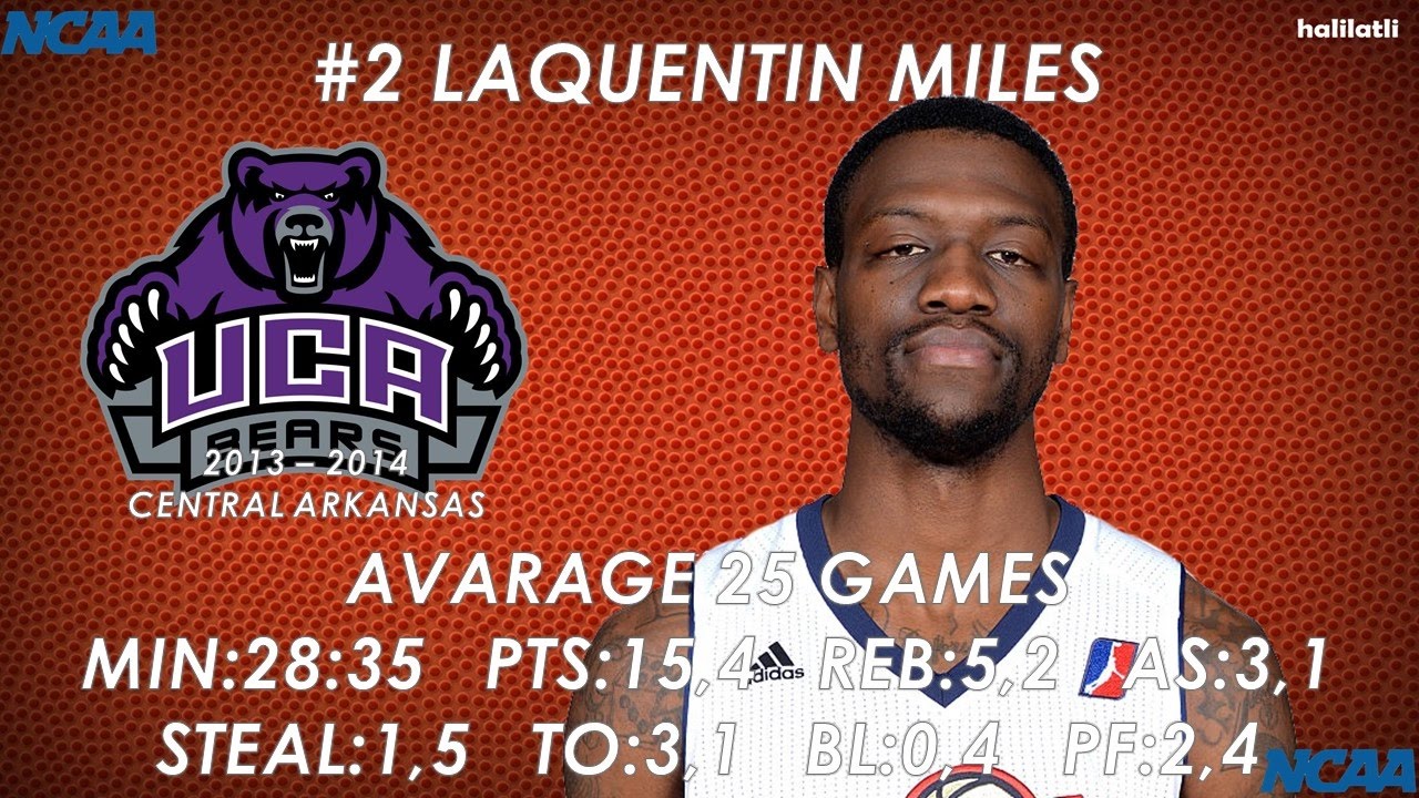 Laquentin Miles 2013-2014 Central Arkansas NCAA1