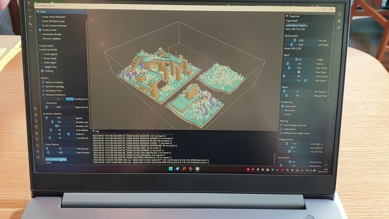 DotRecast : C# Recast & Detour - Crowd Agent Profiling Demo