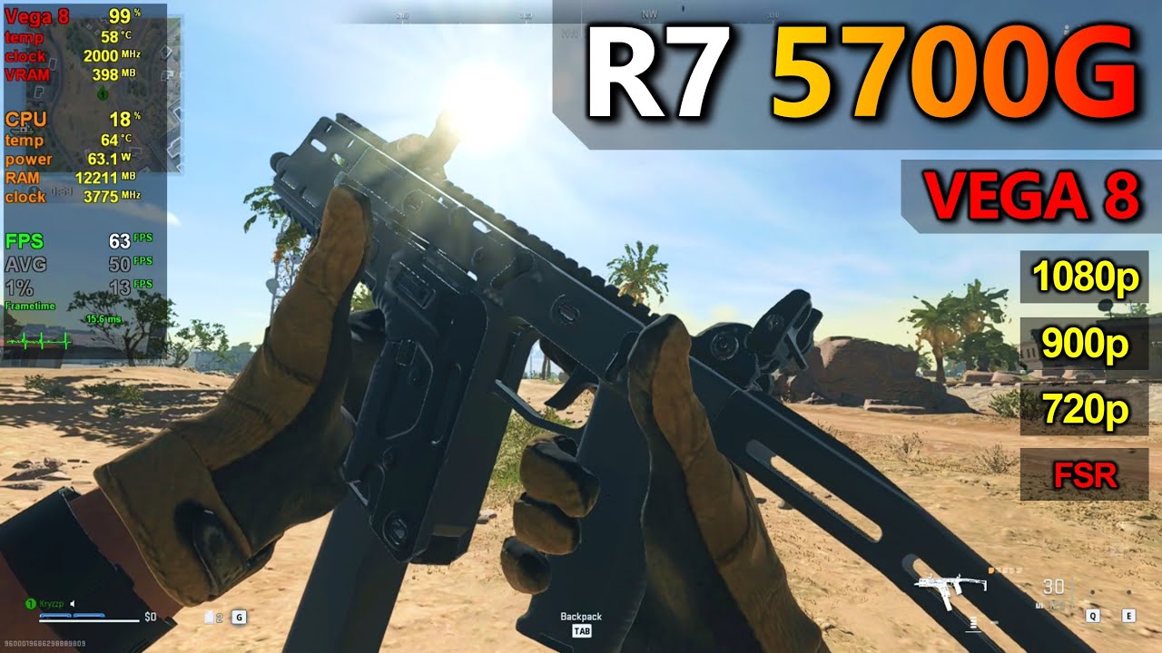 Ryzen 7 5700G + Vega 8 | COD Warzone 2.0