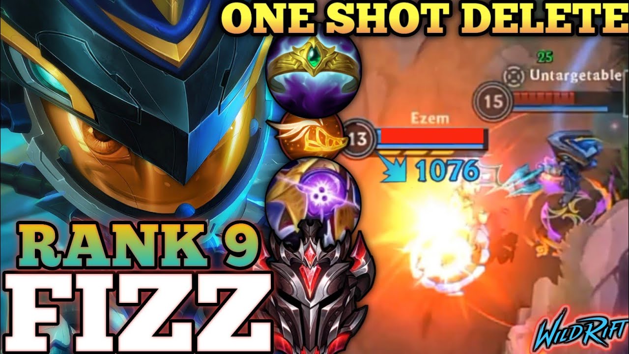 FIZZ SMOOTH ULT COMBO EXECUTION! BEST META MVP BUILD - TOP 9 GLOBAL FIZZ BY THE CHIMIST - WILD RIFT