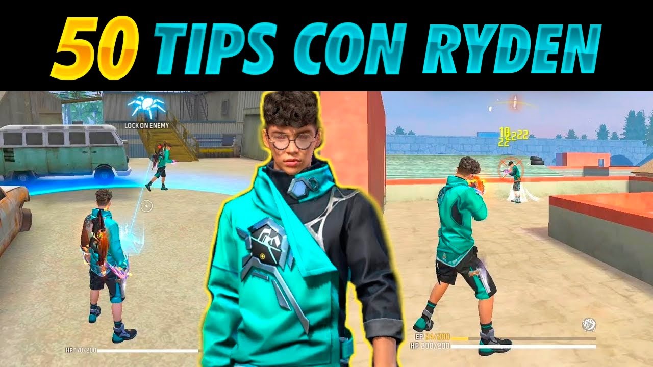 🔥 50 TRUCOS con el NUEVO PERSONAJE RYDEN en FREE FIRE