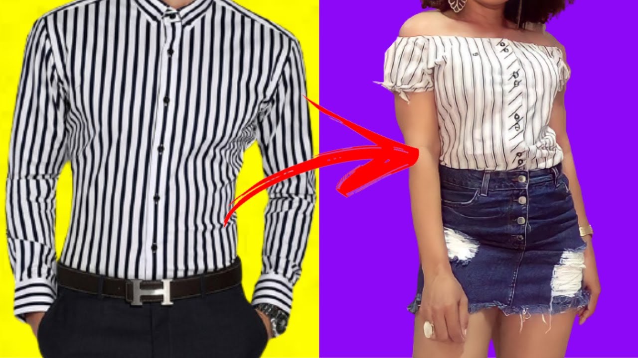 FA&Ccedil;A UMA BLUSA SEM M&Aacute;QUINA E TRANSFORME ROUPAS VELHAS EM NOVAS   - TRANSFORMAR ROPA - DIY CLOTHES