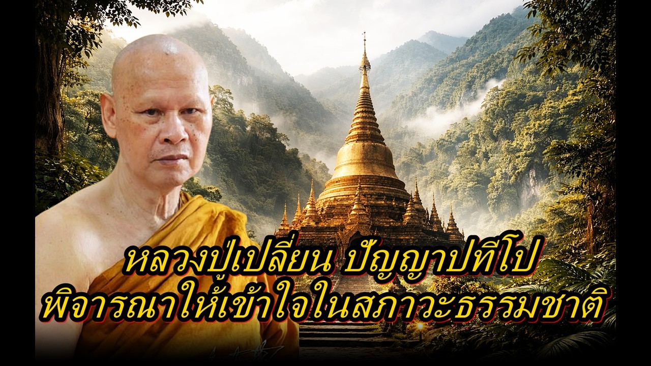 หลวงปู่เปลี่ยน ปัญญาปทีโป   พิจารณาให้เข้าใจในสภาวะธรรมชาติ