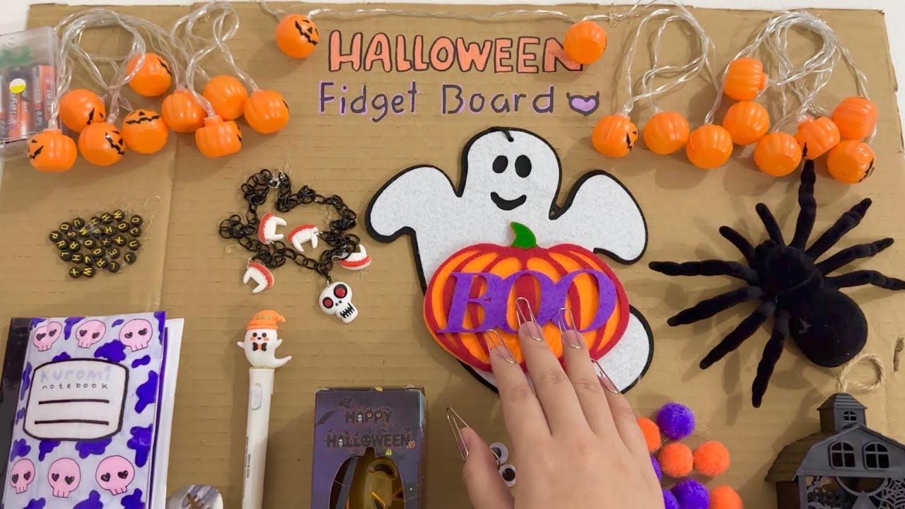 [🎃ASMR🎃] HALLOWEEN FIDGET BOARD |  🔇 No bgm asmr 🔇