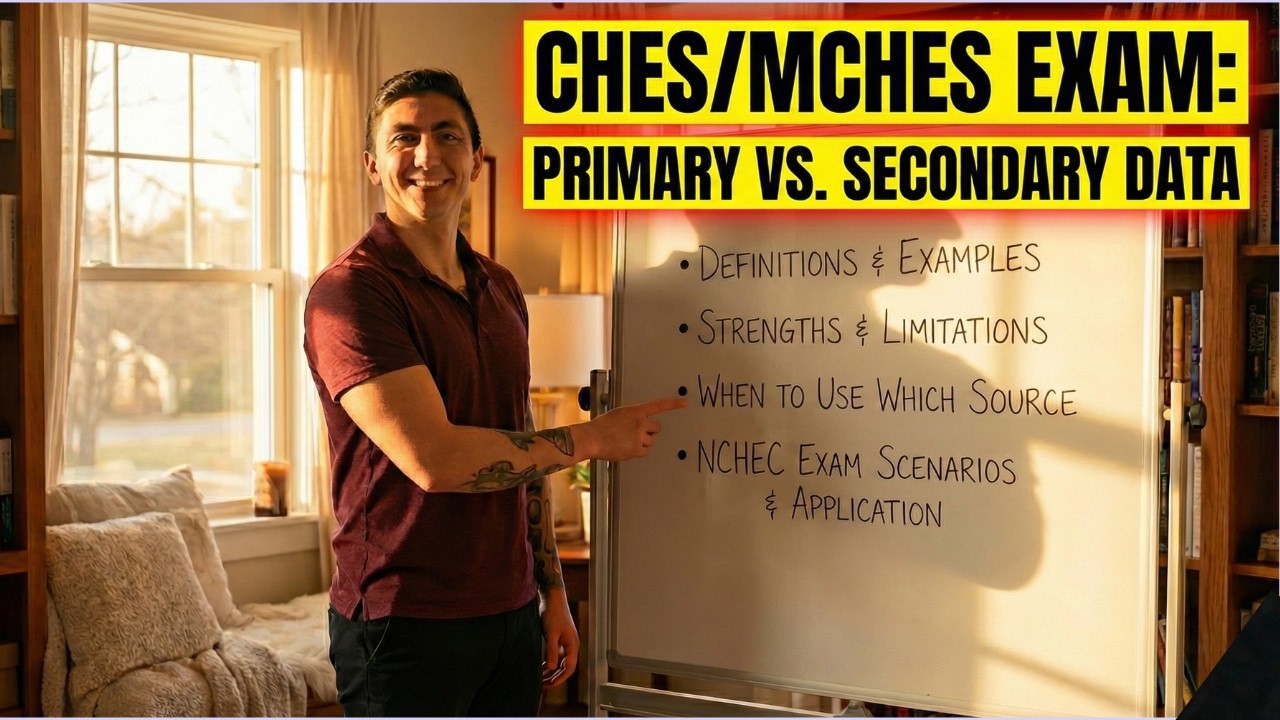 Primary and Secondary Data Sources - Video 6 | CHES & MCHES Exam