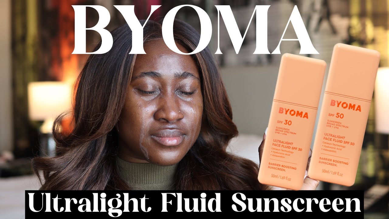 byoma ultralight face fluid review on dark skin | @Tamuno Abbey