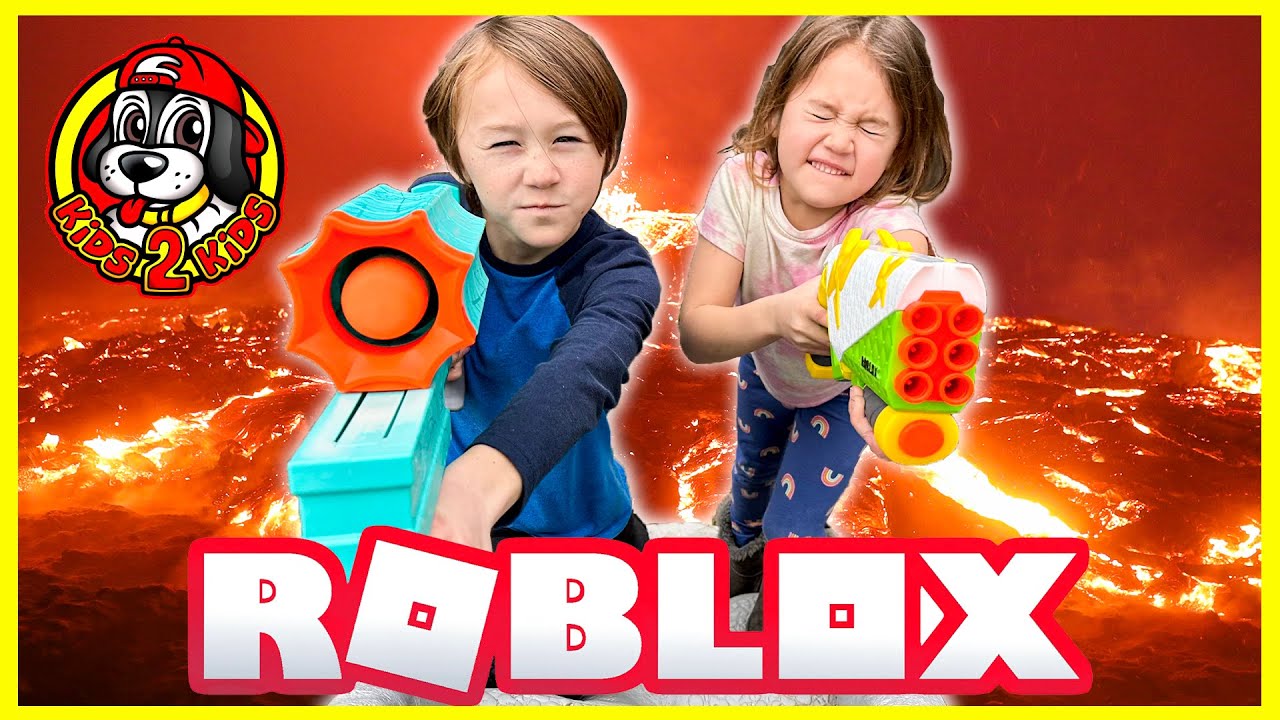 FLOOR IS LAVA 🌋 ROBLOX NERF GUNS RAINBOW FRIENDS CHALLENGE