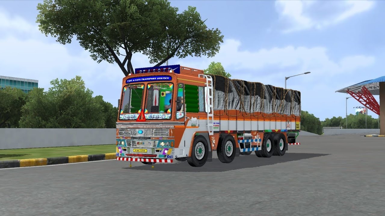 🔥 ASHOK LEYLAND 12 WHEELER LORRY MOD RELEASED FOR BUSSID | REALISTIC TRUCK MOD 🚛| 