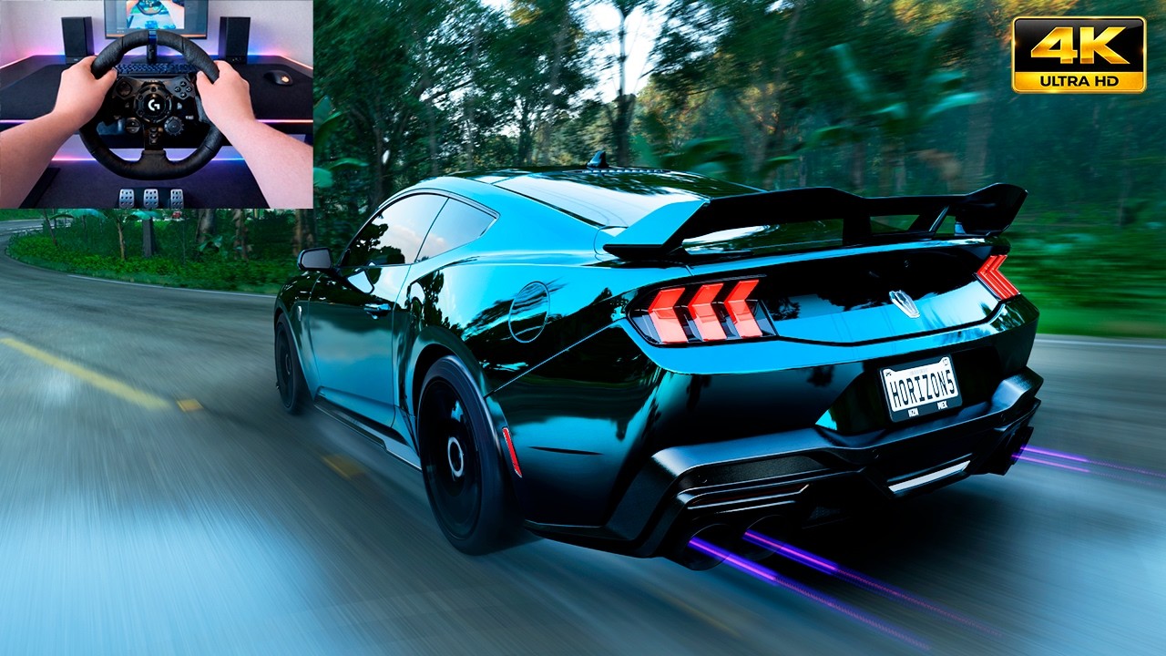 Ford Mustang Dark Horse 2024 - Forza Horizon 5 | Logitech G923 Steering Wheel