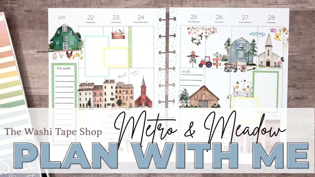 PLAN WITH ME | CLASSIC VERTICAL HAPPY PLANNER | WASHI TAPE SHOP METRO & MEADOW MOJO JOJO PLANS