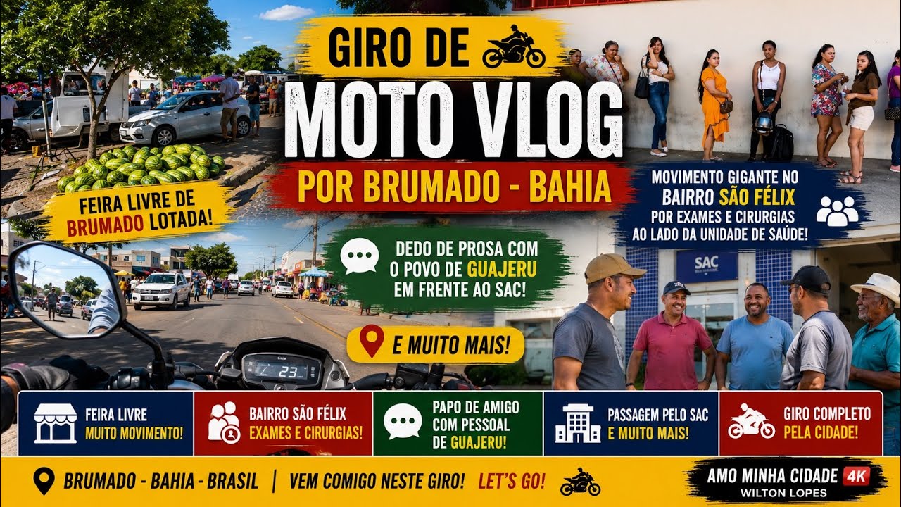 Giro pela feira livre e bairros da cidade