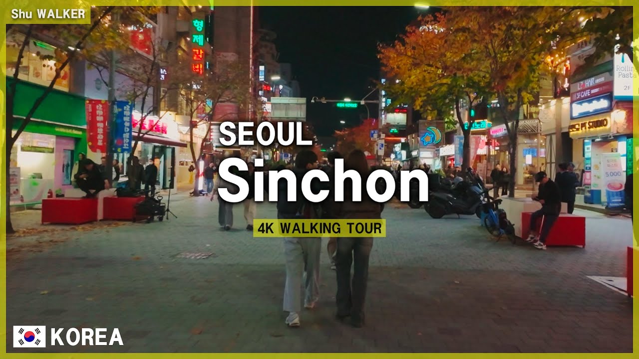 🇰🇷서울 신촌 가을 밤거리 산책┃SEOUL Station┃Osmo Poket3