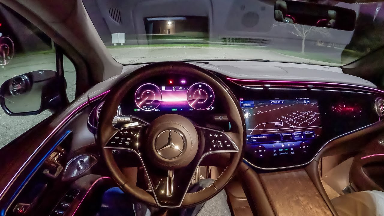 2024 Mercedes-Maybach EQS 680 SUV - POV Night Drive (Binaural Audio)