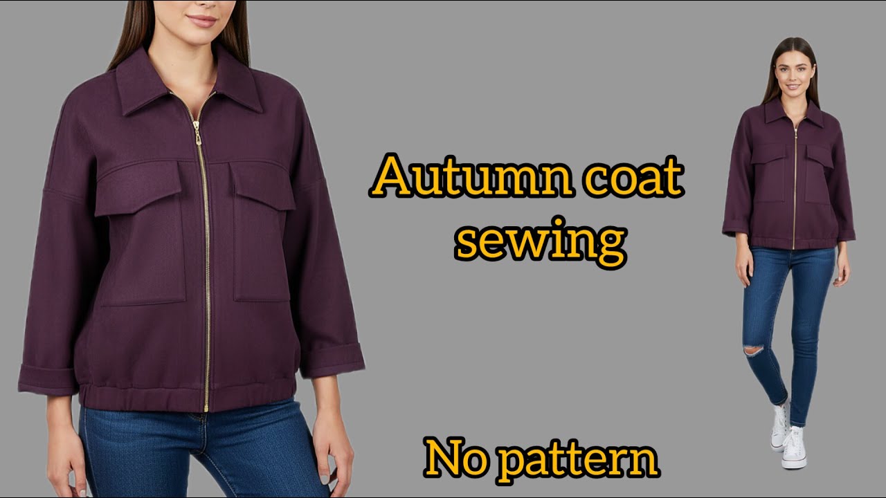 Autumn Jacket Sewing✂️ – Easy & Simple, No Pattern, Beginner-FriendlyI sewed ✅️