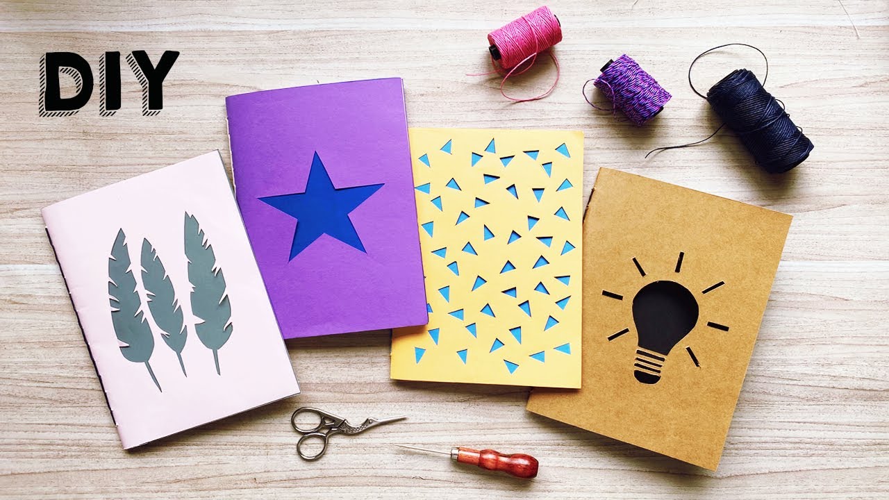 Tutorial Encuadernación:   CUADERNO  con Costura  CADENETA  + 🎁 REGALO: Plantillas con Diseños