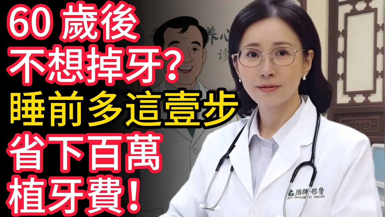 60 歲後不想掉牙？睡前多這壹步，省下百萬植牙費！