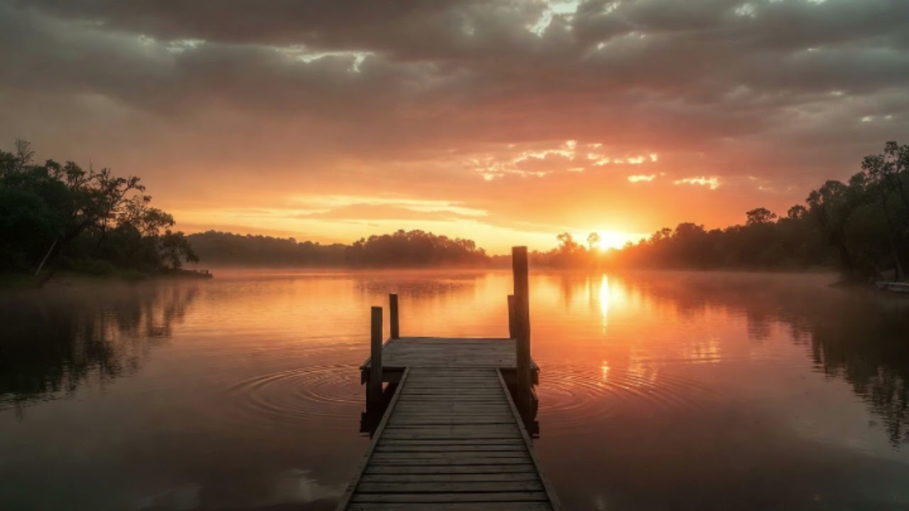  Silent Wooden Dock Over a Mirror Lake | CalmAesthetic Escape
