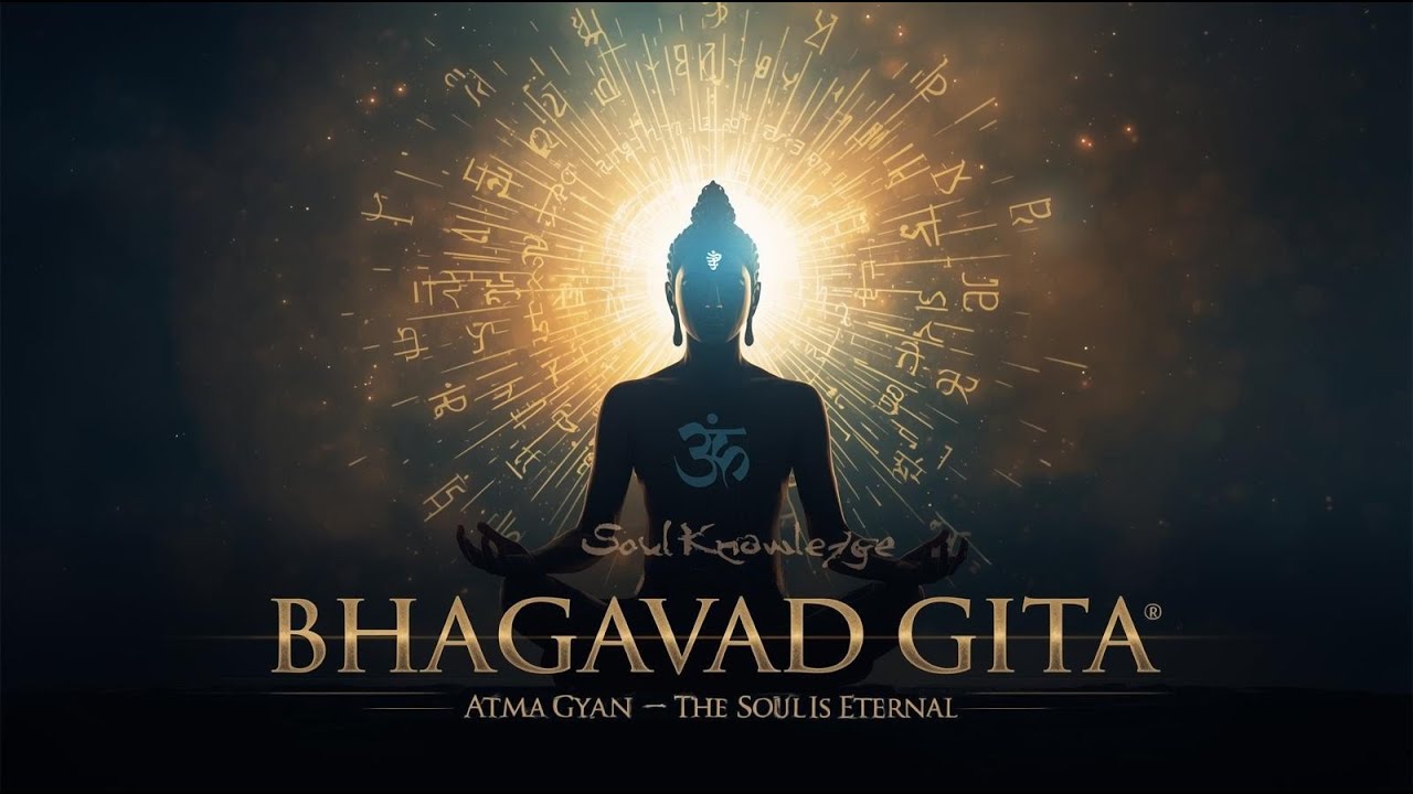 Soul Knowledge from Bhagavad Gita | Atma Gyan Shlokas with Meaning | Fast Chant + Deep Male Voice