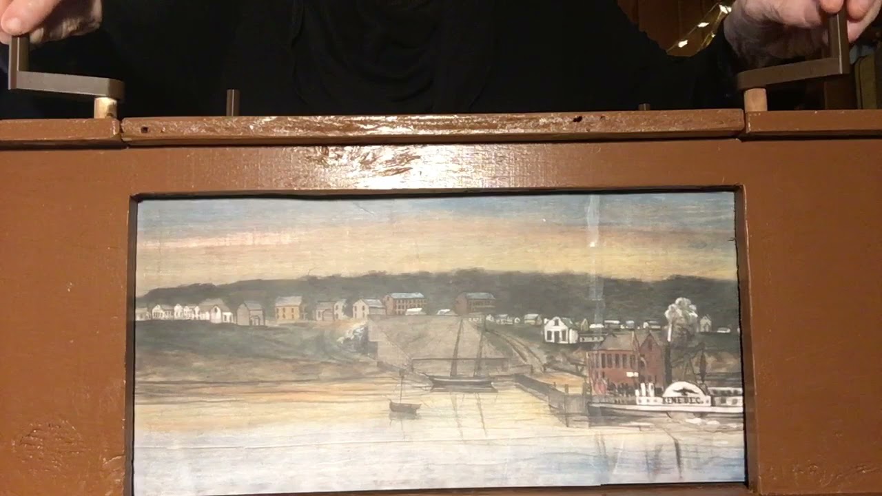 The Rockland Panoramas shown in a special moving panorama box
