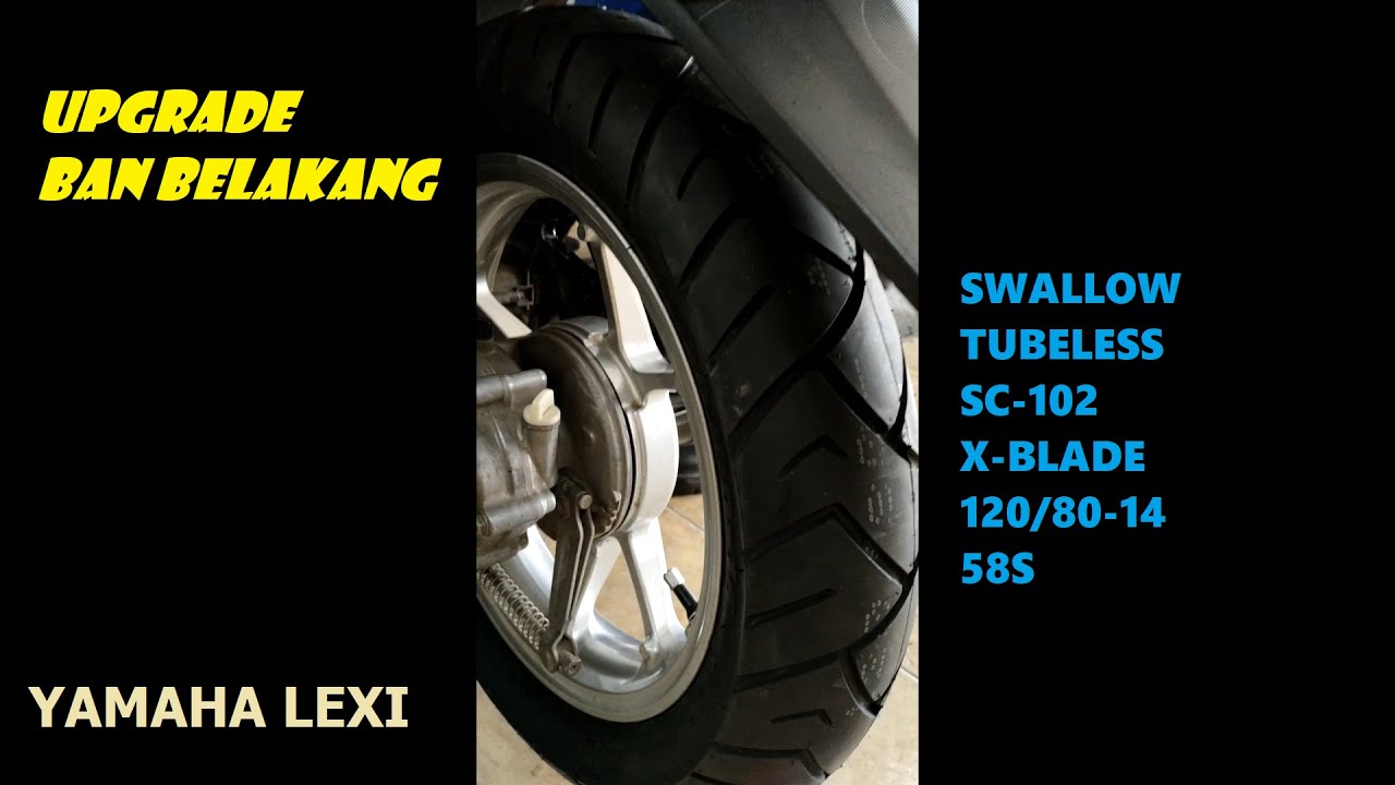 Upgrade ban belakang Yamaha Lexi agar lebih Gambot.