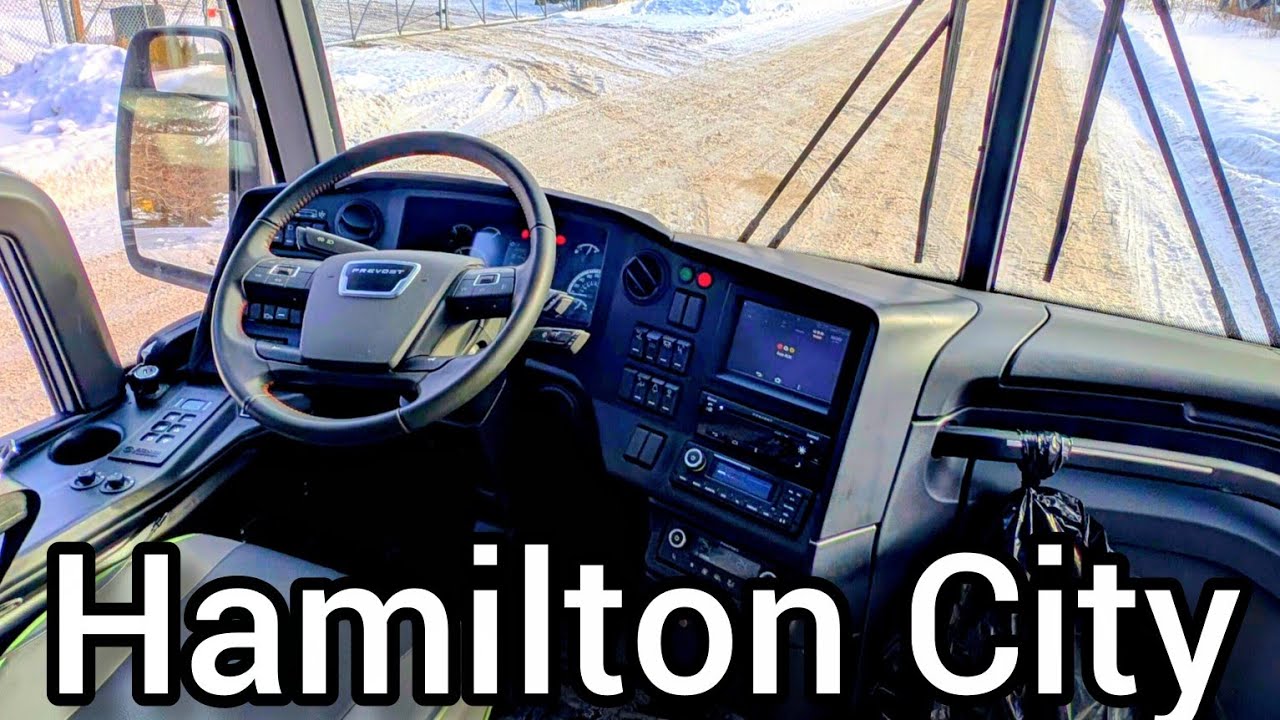 Come Drive a Bus With Me Through Hamilton city (No Talking) POV 4K