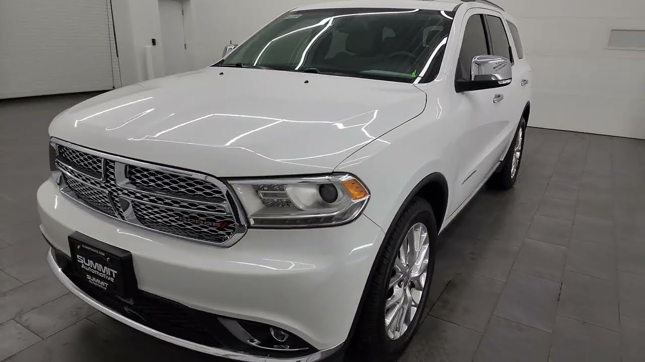 2014 DODGE DURANGO CITADEL AWD BRIGHT WHITE ULTRA CLEAN 4K WALKAROUND 14025ZA SOLD!