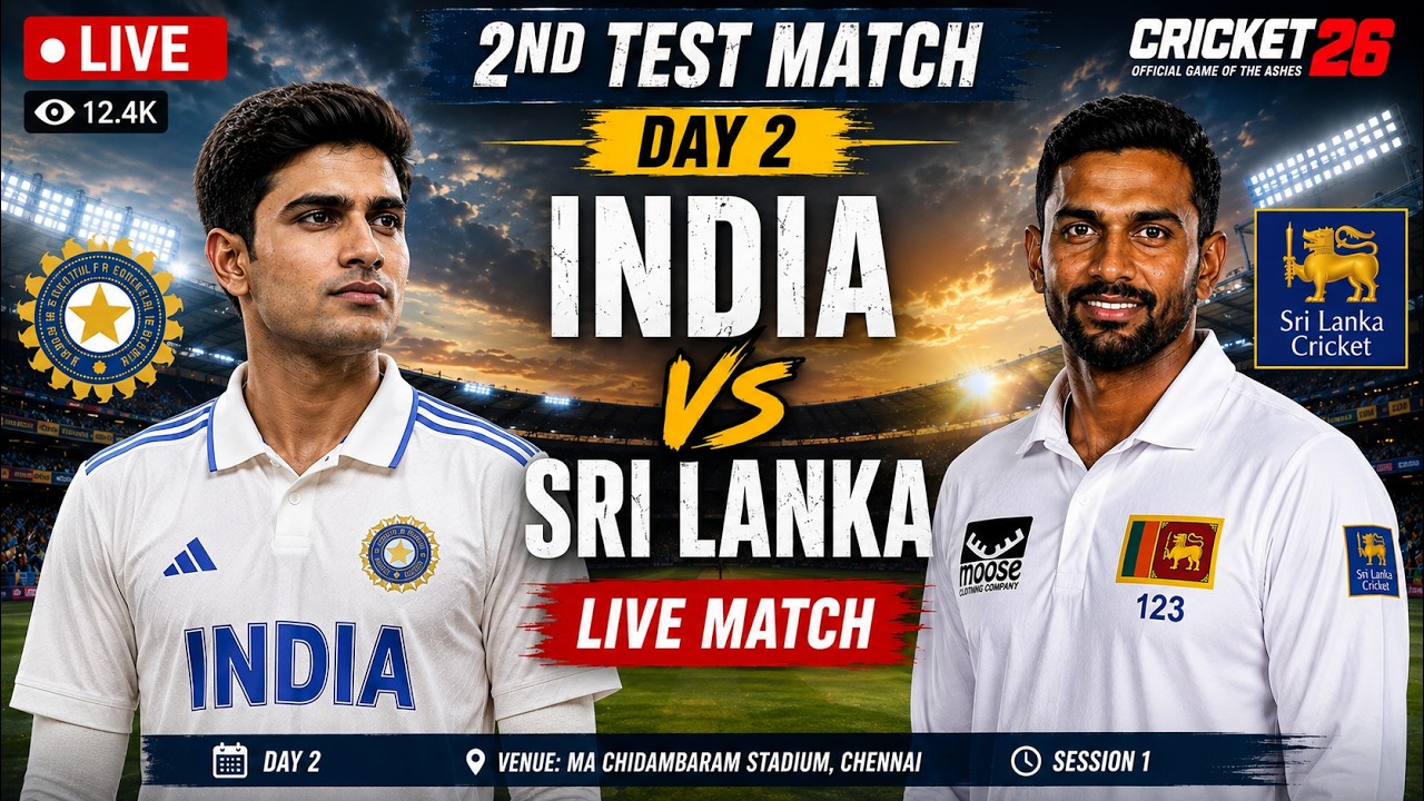 IND vs SL LIVE 🔴 2nd TEST Day-2 | INDIA vs SRI LANKA LIVE MATCH | Practice Match | #shorts