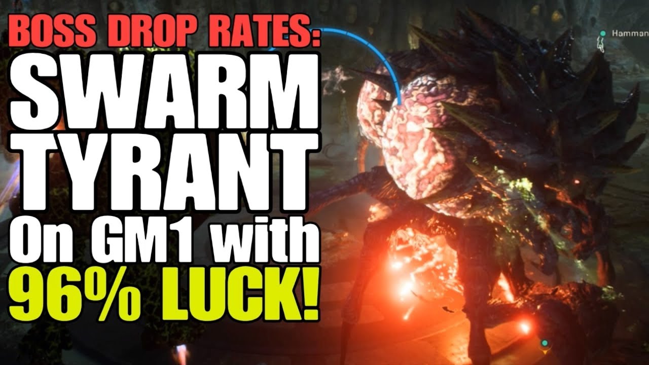 Anthem - Swarm Tyrant Drop Rates on GM1 with 96% LUCK! (Patch 1.0.4.02)