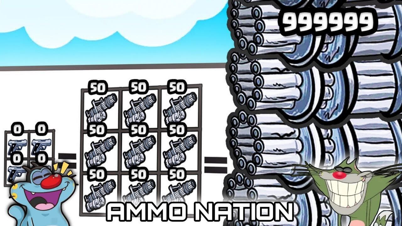 Oggy Build The Biggest Shooting Range in Ammo Nation Game | WIth Jack | Oggy Game