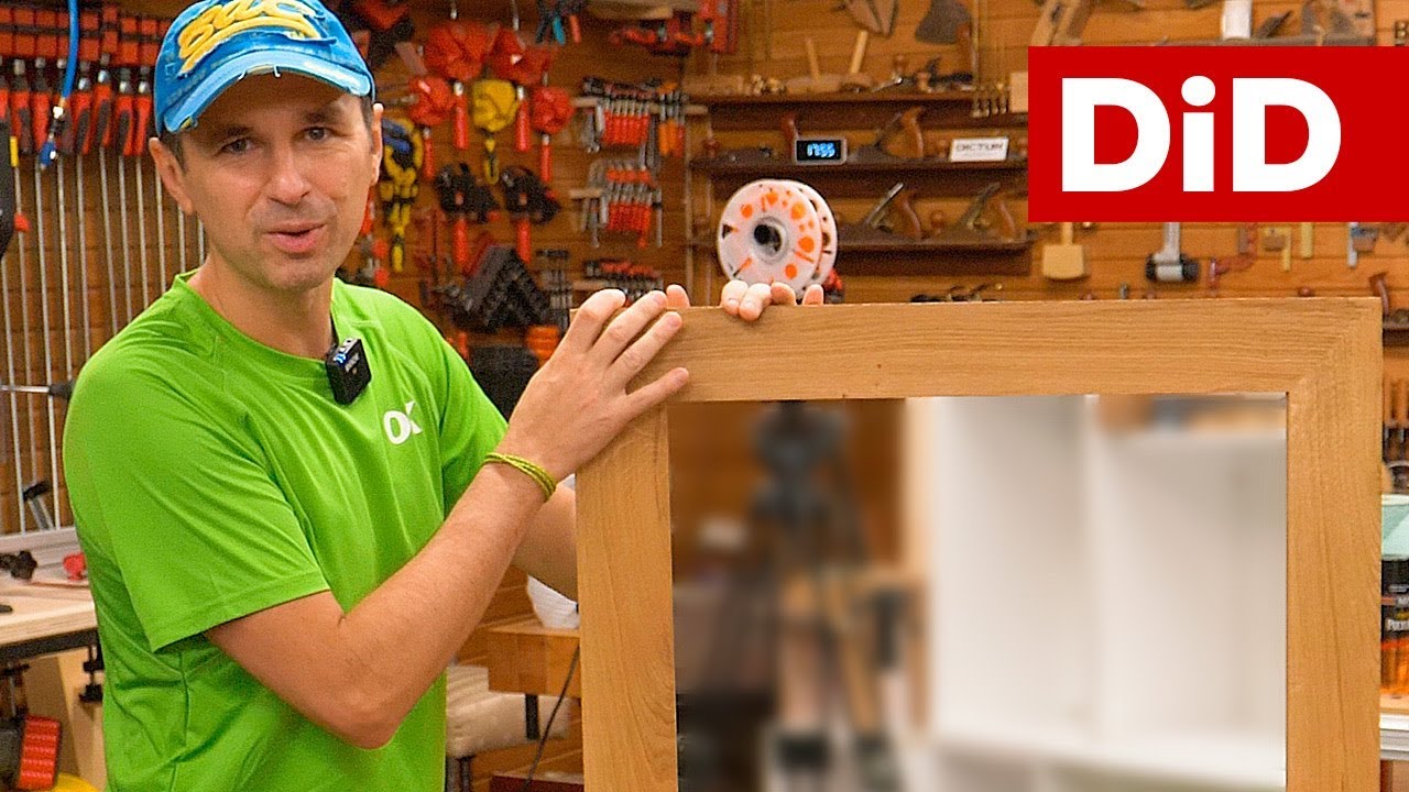 884. Rustykalna dębowa rama do lustra DIY