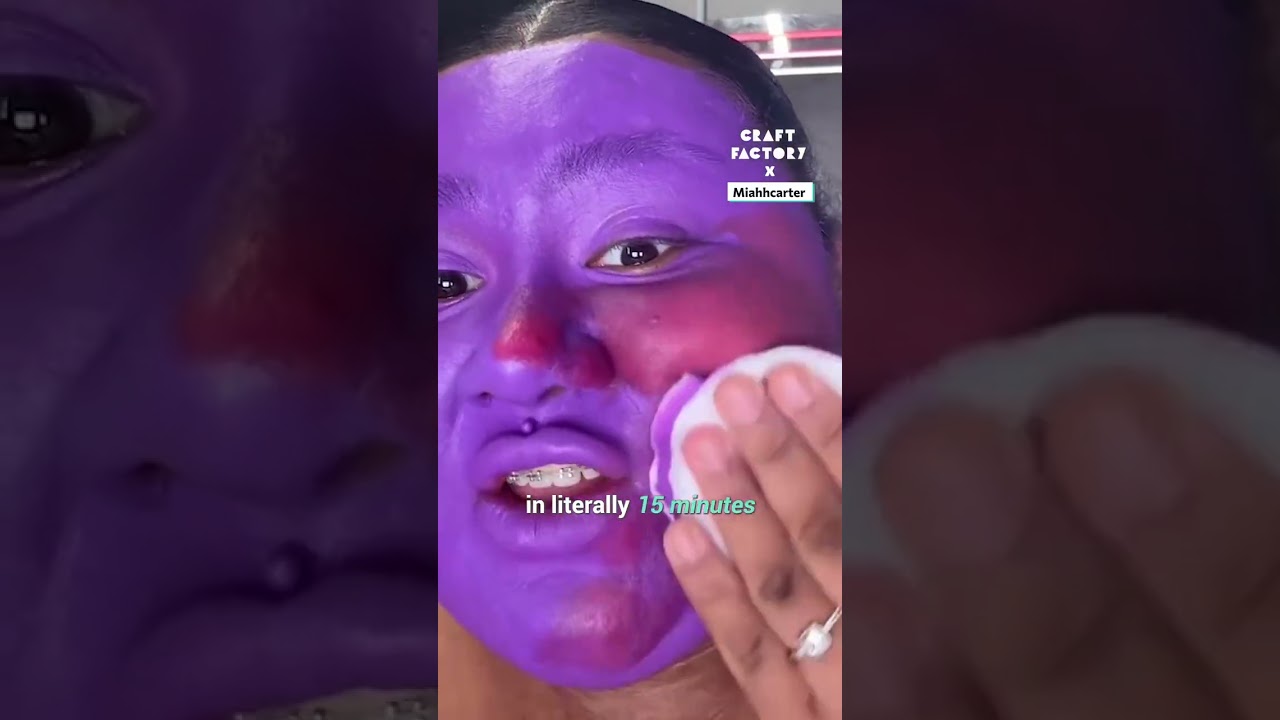 I accidentally stained my face purple! 😱👾