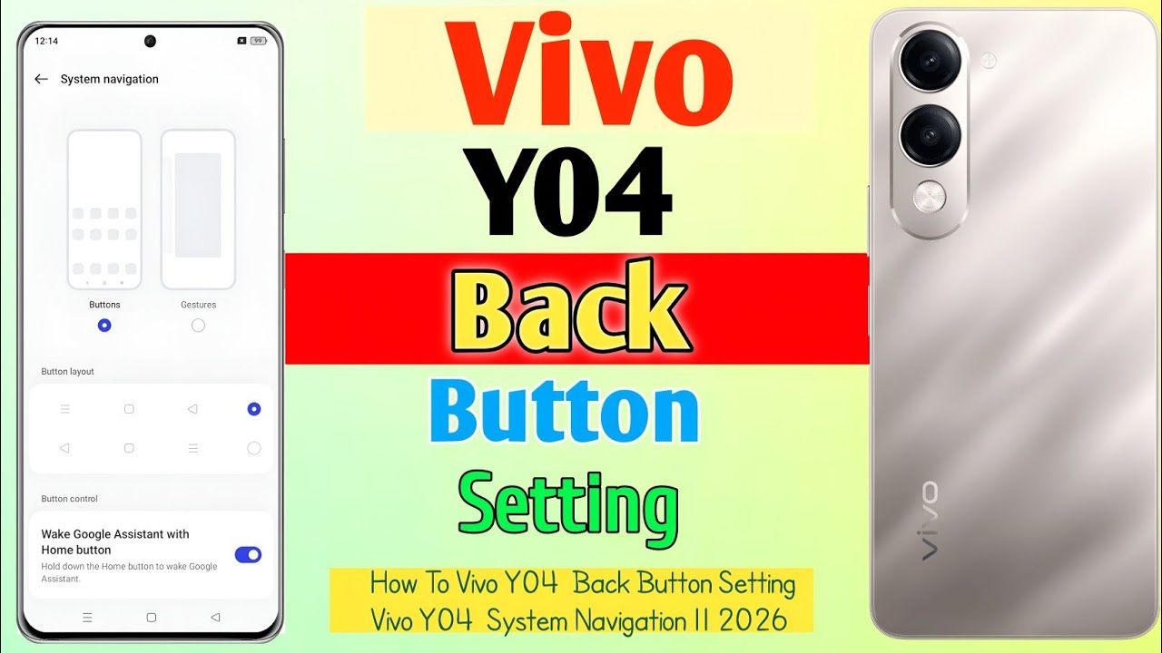 How To Vivo Y04 Back Button Setting || Vivo Y04 System Navigation Setting || 2026
