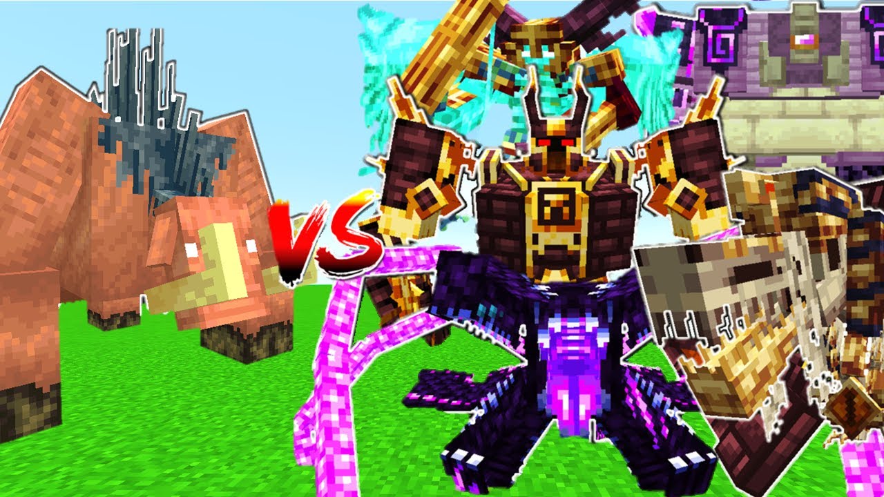 MUTANT HOGLIN VS L_ENDER'S CATACLYSM BOSSES - MINECRAFT