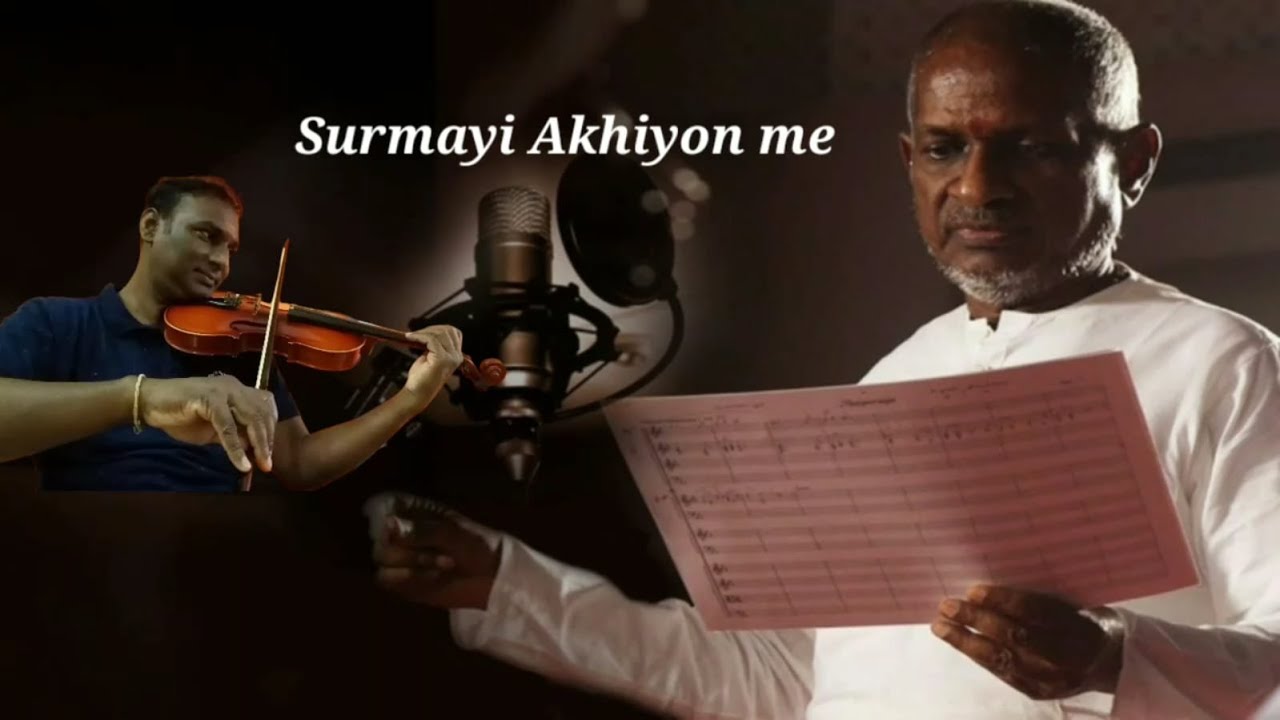#Surmaye ankhiyon mein with lyrics | Violin instrumental | sadma | Ilayaraja